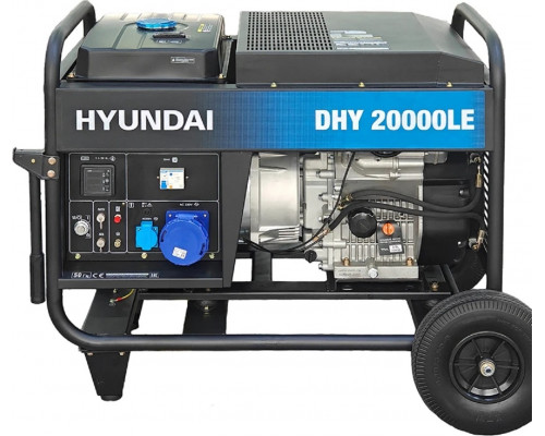 Электростанция дизельная с воздушным охлаждением HYUNDAI DHY 20000LE открытая
