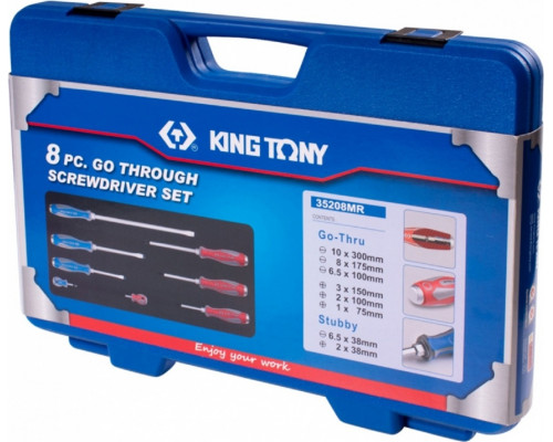 Набор отверток KING TONY 35208MR в кейсе, 8 пр.