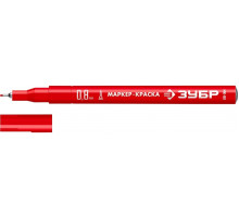Маркер ЗУБР МК-80 0.8 мм, красный, экстратонкий 06324-3