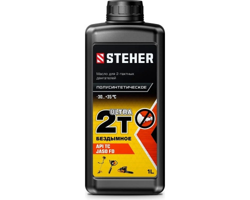 Масло для 2-тактных двигателей Steher 2T-Ultra 1 л, полусинтетическое 76002-1