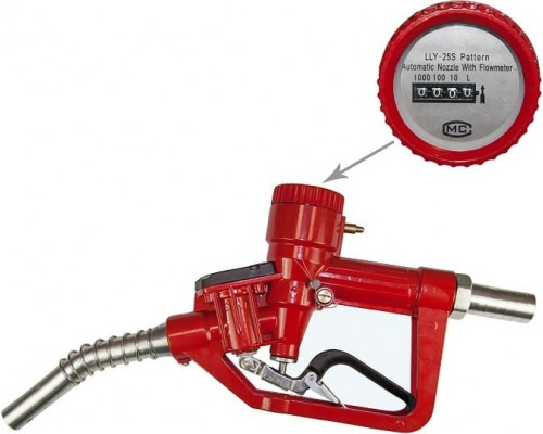 Пистолет Petropump LLY-25S автоматический с мех. счетчиком, 60 л/мин PP740008