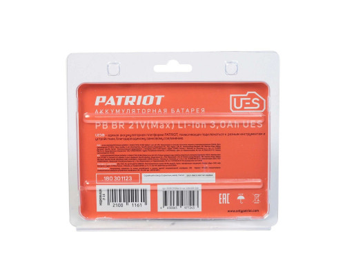 Аккумулятор PATRIOT BR 21V Li-ion 3,0Ah 180301123