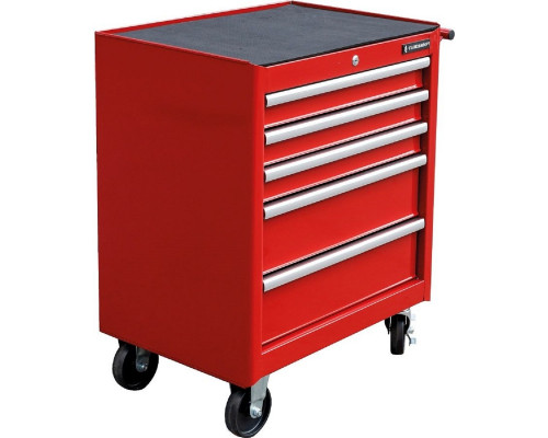 Тележка инструментальная СТАНКОИМПОРТ BTD-271051CIS red на колесах, красный, 5 ящиков