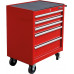 Тележка инструментальная СТАНКОИМПОРТ BTD-271051CIS red на колесах, красный, 5 ящиков