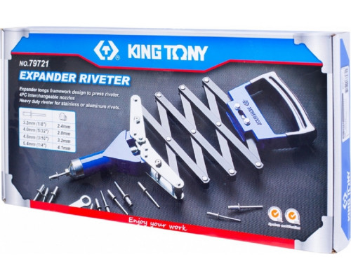 Клепальник KING TONY 79721 3,2-6,4 мм, 
