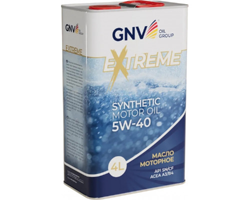 Масло моторное GNV Extreme 5W40 4 л (металл. канистра) GE11021922010010540004