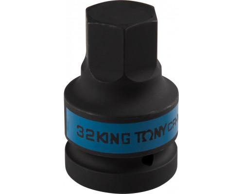 Ударные головки 6-гранные 1" KING TONY 801532M HEX, 32 мм, L=80 мм