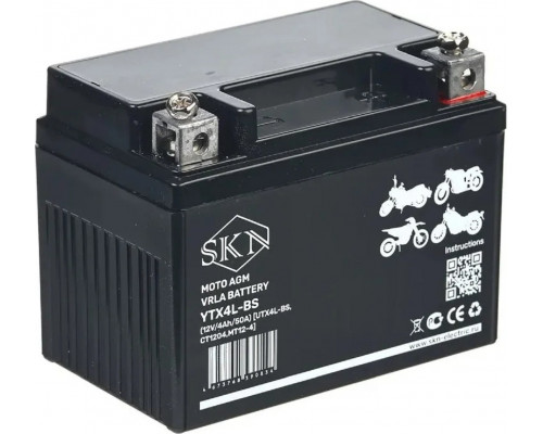 Аккумулятор SKN YTX4L-BS 12V 4Ah 50A для мототехники 025279