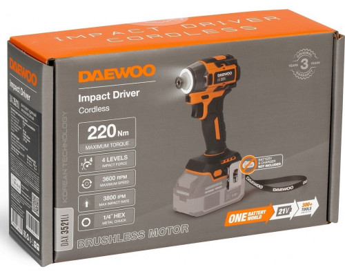 Винтоверт аккумуляторный DAEWOO DAX 3521Li ударный без АКБ и ЗУ