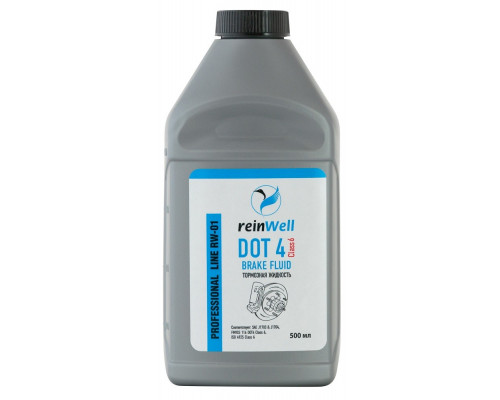 Тормозная жидкость REINWELL DOT 4 CLASS-6 0,5 л 3295