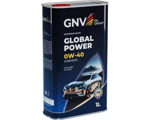 Масло моторное GNV Global Power 0W40 Synthetic 1 л (металл. канистра) GGP1M11064010130040001