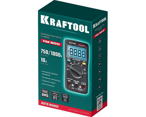Мультиметр цифровой KRAFTOOL KM-600 59854