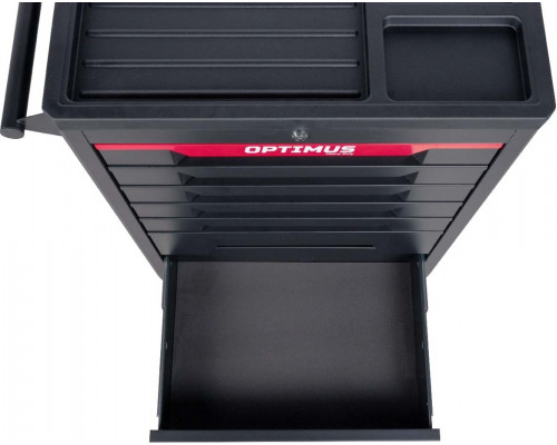 Тележка инструментальная Optimus OPT-717P с набором инструментов, 7 полок, 298 предметов
