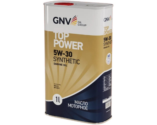 Масло моторное GNV Top Power 5W30 Synthetic 1 л (металл. канистра) GTP1011872020010530001