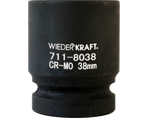 Ударные головки 6-ти гранные 1" WiederKraft WDK-711-8038 38 мм