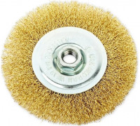 Щетка для УШМ ARNEZI R8043125 плоская 125 мм, M14, латунированная проволока