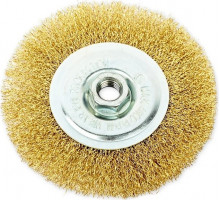 Щетка для УШМ ARNEZI R8043125 плоская 125 мм, M14, латунированная проволока