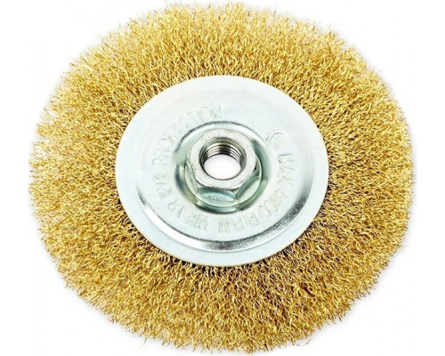 Щетка для УШМ ARNEZI R8043125 плоская 125 мм, M14, латунированная проволока