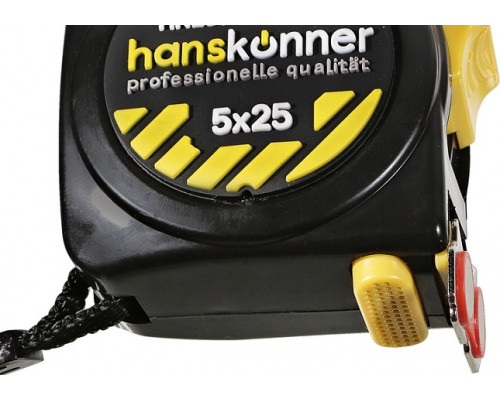 Рулетка HANSKONNER HK2010-04-5-25 с мощным магнитом