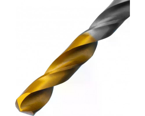 Сверло по металлу Denzel Р6М5, Golden Tip спиральное 6,5x100мм 718236