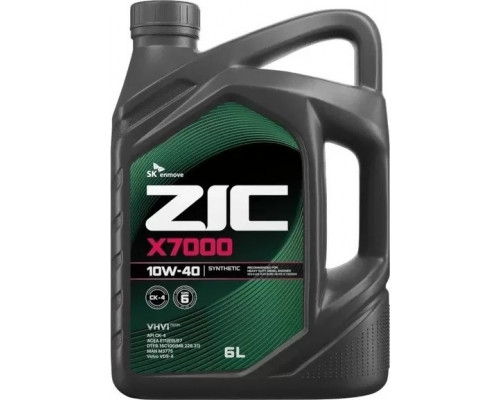 Масло моторное ZIC X7000 10W40 6 л 172743