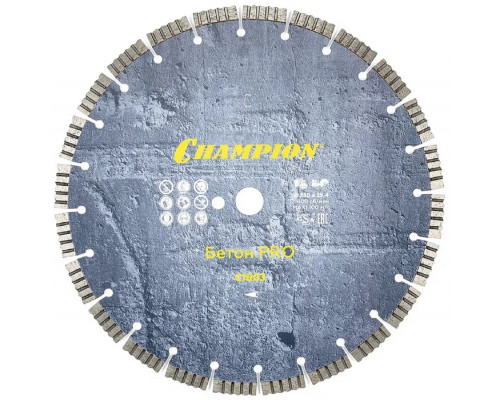 Алмазный диск для резки бетона CHAMPION Concrete Crunch PRO 350 C1603