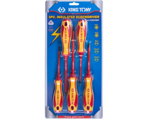 Набор отверток диэлектрических KING TONY 30605MR 5 предметов