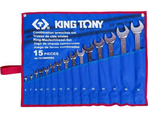 Набор ключей комбинированных KING TONY 1215MRN02, 15 предметов