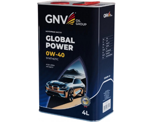 Масло моторное GNV Global Power 0W40 Synthetic 4 л (металл. канистра) GGP1M11064010130040004