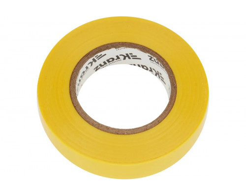 Изолента Kranz KR-09-2102 ПВХ 15 мм х25 м, желтая