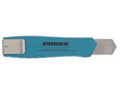 Нож строительный GROSS 78896, выдвижной сегментный, лезвие 25 мм, 195 мм