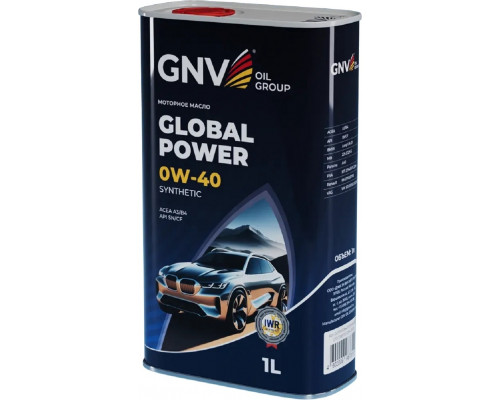 Масло моторное GNV Global Power 0W40 Synthetic 1 л (металл. канистра) GGP1M11064010130040001