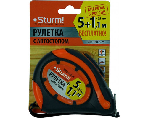 Рулетка Sturm 2010-10-5-25 5x25 мм магнитная