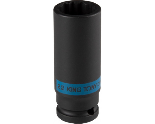 Ударная головка 12-ти гранная 1/2" KING TONY 443022M глубокая 22 мм