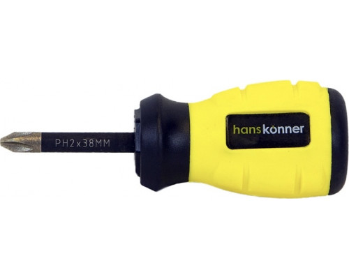 Отвертка крестовая HANSKONNER HK1040-16-PH2-38 алмазн. наконечник