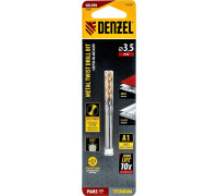 Сверло по металлу Denzel Р6М5, Golden Tip спиральное 3,5x70мм, 2шт 718227