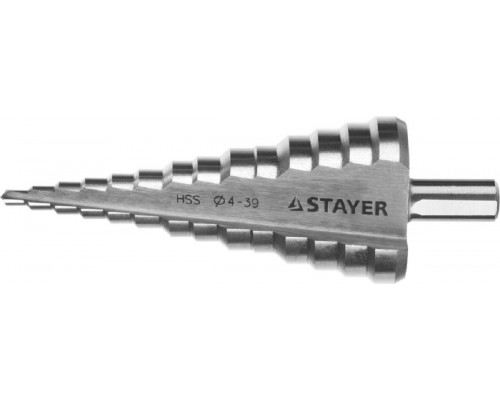Сверло ступенчатое по металлу STAYER Pro-Max 4-39мм, 14 ступеней 29661-4-39-14
