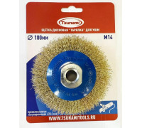 Щетка для УШМ TSUNAMI 100 мм, M14 
