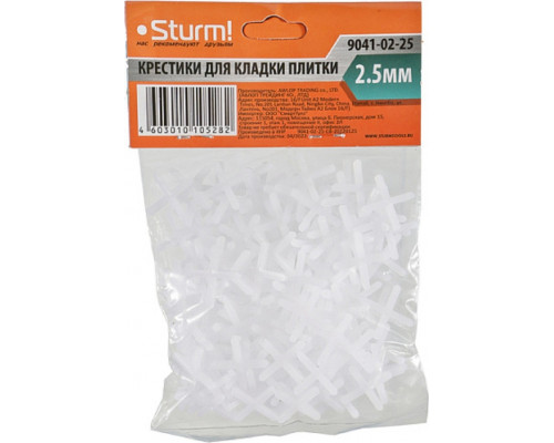 Крестики для плитки Sturm 9041-02-25 2,5мм, 200шт.