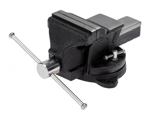 Тиски Kranz KR-12-5101 слесарные 100мм, поворотные, с наковальней