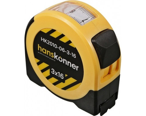 Рулетка HANSKONNER HK2010-06-3-16 3x16 мм с окном для считывания внутренних размеров