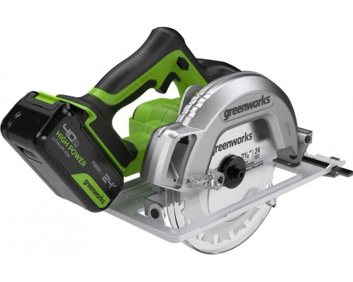 Пила циркулярная аккумуляторная GREENWORKS GD24CS 24V, АКБ 4Ач и ЗУ 1500907CUB