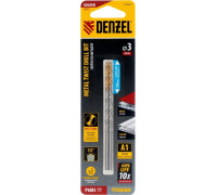 Сверло по металлу Denzel Р6М5, Golden Tip спиральное 3х100 мм, удлиненное, 2шт 718247
