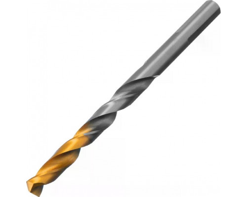 Сверло по металлу Denzel Р6М5, Golden Tip спиральное 7,5x109мм 718238