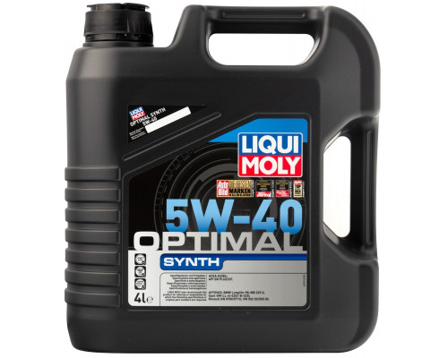 Масло моторное LIQUI MOLY SAE 5W40 Optimal Synth 4 л 3926 3926/2293
