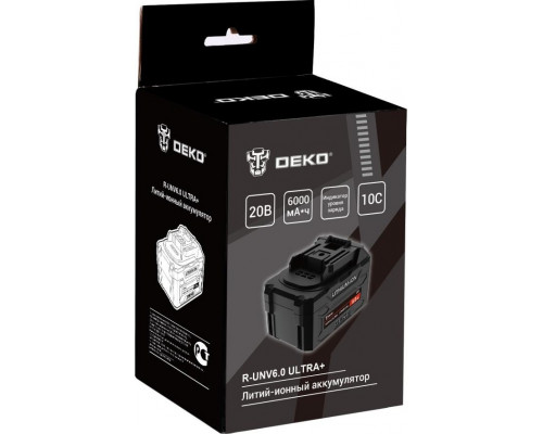 Аккумуляторная батарея DEKO 20V 6.0Ah Li-ion ULTRA 083-1019