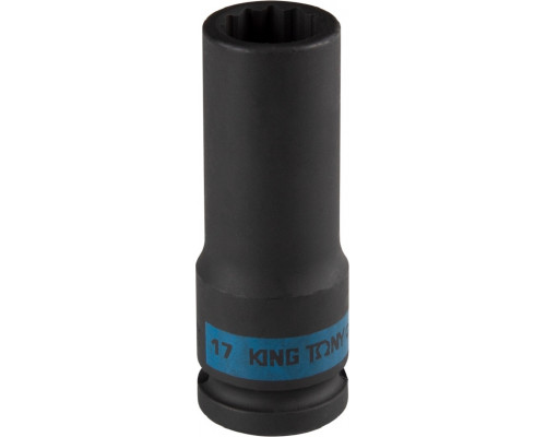 Ударная головка KING TONY 443017M глубокая 12-гранная 1/2" 17 мм
