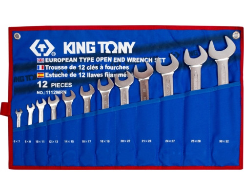 Набор ключей рожковых KING TONY 1112MRN, 12 предметов