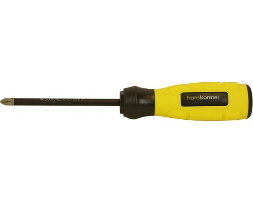 Отвертка крестовая HANSKONNER HK1040-16-PH2-100 алмазн. наконечник