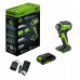 Гайковерт аккумуляторный GREENWORKS G24IW200 ударный, 24V, АКБ 2Ач и ЗУ 3803607CUA